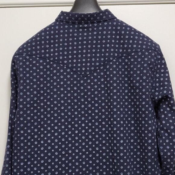 Moon Shine Spirit Shirt  Pearl Snap Mens Large Long Sleeve Brad Paisely Western - Picture 10 of 15